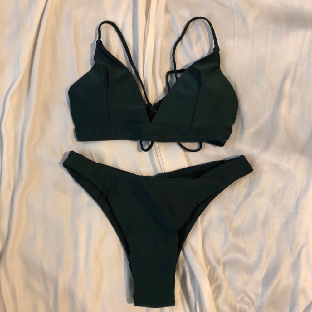 Green Bikini Braided Size Small